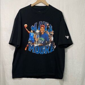 Nike Jordan Men's XL Black Graphic T-Shirt with Maya Moore - bling, Lynx WNBA